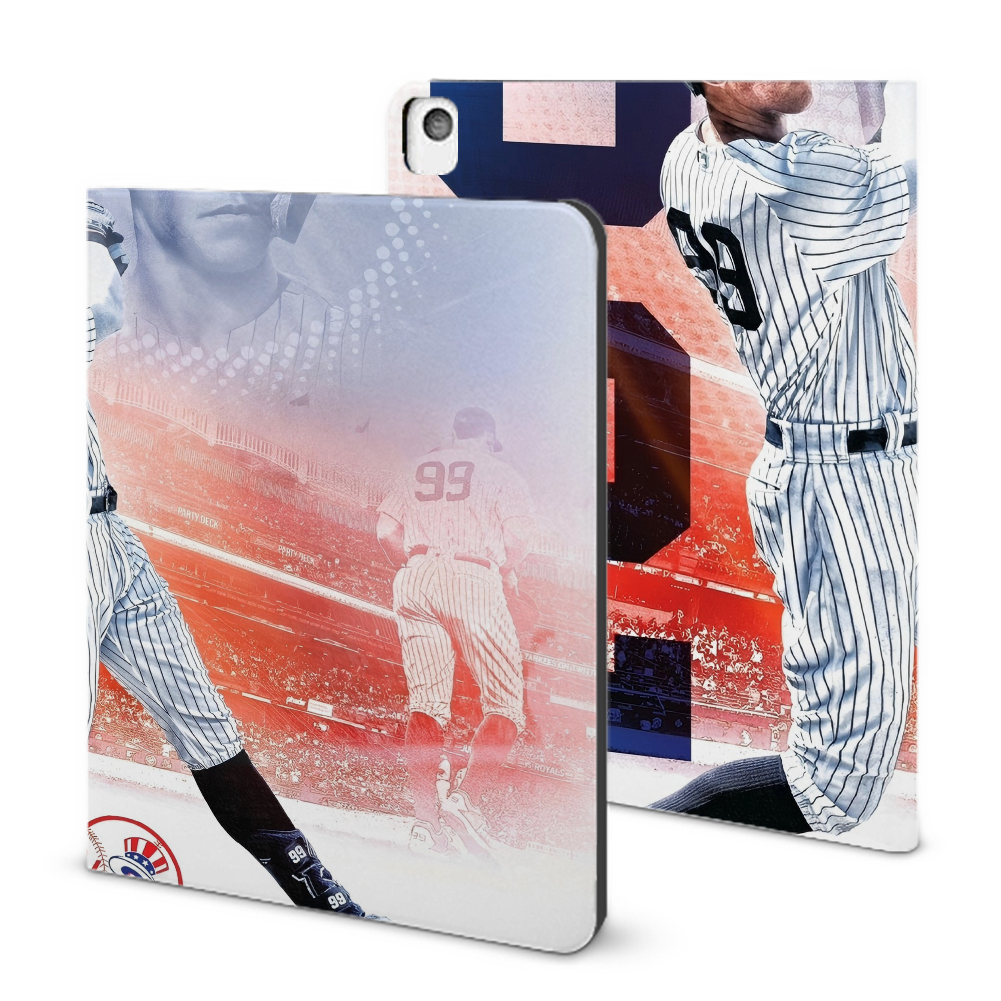 Aaron Judge 62nd Home Run IPad Book-Style Case With Pencil Slot – Slim PU & TPU Cover – Full Protection, Precise Fit, Water & Scratch Resistant